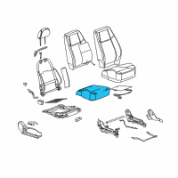 OEM 2009 Chevrolet Cobalt Module Kit-Inflator Restraint Front Pass Presence (*"No Color" Diagram - 25902223