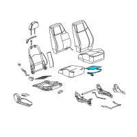 OEM 2010 Chevrolet Cobalt Heater Asm-Driver Seat Cushion Diagram - 22730861