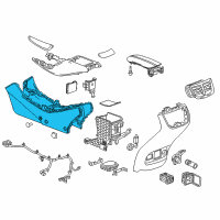 OEM 2018 Chevrolet Malibu Center Console Diagram - 23409417