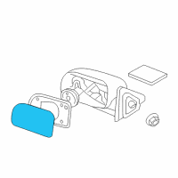 OEM 2008 Hyundai Santa Fe Mirror & Holder Assembly-Outside Rear Vi Diagram - 87611-0W000