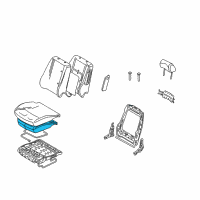 OEM 2009 Ford Fusion Seat Cushion Pad Diagram - 6E5Z-54632A22-A