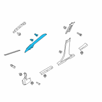 OEM 2013 Ford Fiesta Weatherstrip Pillar Trim Diagram - H2BZ-5403599-AF