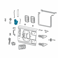 OEM 2022 Jeep Wrangler Latch-Swing Gate Diagram - 68282968AB