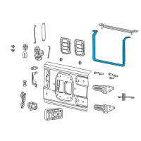 OEM 2018 Jeep Wrangler WEATHERST-Swing Gate To Body Diagram - 68271740AH