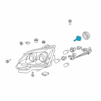 OEM 2010 Cadillac STS Lower Beam Bulb Diagram - 25735604