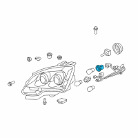 OEM Buick Enclave Run Lamp Bulb Socket Diagram - 15871374