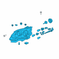 OEM 2011 GMC Acadia Headlamp Assembly Diagram - 22938888