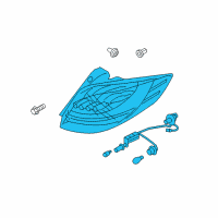 OEM 2017 Hyundai Veloster Lamp Assembly-Rear Combination, LH Diagram - 92401-2V100