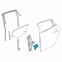 OEM Buick LaCrosse Window Motor Diagram - 23370447