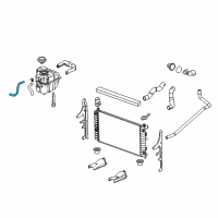 OEM 2005 Chevrolet Malibu Radiator SURGE TANK Inlet Hose Diagram - 15792971