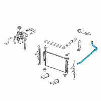 OEM 2006 Chevrolet Malibu Radiator SURGE TANK Outlet Hose Diagram - 15223713