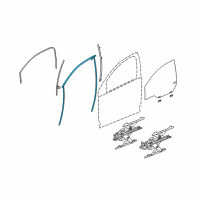 OEM 2007 Saturn Ion Channel Asm, Rear Side Door Window Diagram - 21992708