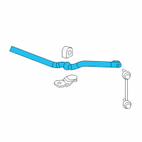 OEM 2011 Cadillac CTS Stabilizer Bar Diagram - 25808055