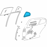 OEM 2003 Lexus IS300 Weatherstrip, Rear Door Quarter Window, RH Diagram - 68188-53010