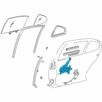 OEM Lexus IS300 Regulator Sub-Assy, Rear Door Window, RH Diagram - 69803-53020