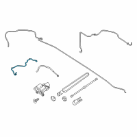 OEM Lincoln Washer Hose Diagram - EJ7Z-17A605-B