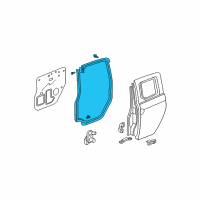 OEM 2007 Honda Element Weatherstrip, L. RR. Access Panel Diagram - 72850-SCV-A03