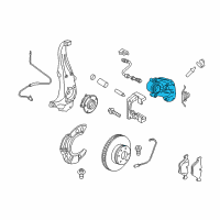 OEM BMW 550i xDrive Disc Brake Caliper Left Diagram - 34-11-6-786-817