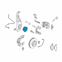 OEM 2015 BMW 535i GT xDrive Wheel Hub With Bearing, Front Diagram - 31-20-6-867-087