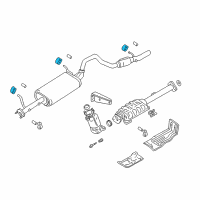 OEM Chevrolet Tracker Insulator, Exhaust Pipe Rear Hanger<See Guide/Contact Bfo> Diagram - 91176921