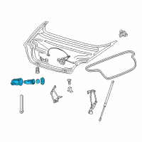 OEM 1998 Dodge Viper Cylinder Lock-Deck Lid Lock Diagram - 4778147