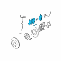 OEM 2006 Hummer H3 Front Pads Diagram - 19356362