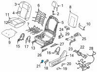 OEM 2021 Nissan Rogue Switch Assy-Seat Lumbar Diagram - 87317-6RA0A