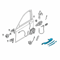 OEM 2021 BMW M5 Exterior Door Handle Diagram - 52219491458