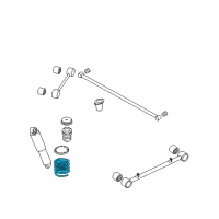 OEM 2003 Kia Sorento Rear Coil Spring Diagram - 551013E001DS