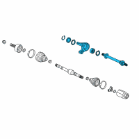 OEM 2018 Honda Civic Shaft Assembly, Half Diagram - 44500-T4P-J00