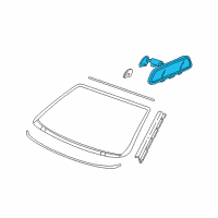 OEM Chevrolet Camaro Mirror Inside Diagram - 25603373