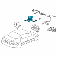 OEM 2002 Honda Accord Reel Assembly, Cable Diagram - 77900-S84-A31