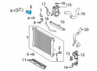 OEM 2022 Lexus NX350h Hose, Water By-Pass Diagram - 16281-25040