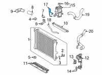 OEM Lexus NX450h+ HOSE, WATER BY-PASS Diagram - 16283-25090