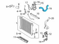 OEM Lexus NX450h+ Radiator Hose Diagram - 1657225060