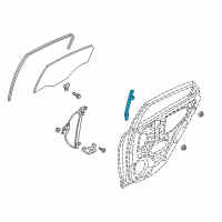 OEM 2019 Hyundai Accent Run&Channel-Rear Door Delta Lower, LH Diagram - 83535-J0000