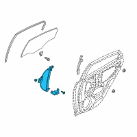 OEM 2021 Hyundai Accent Rear Left Power Window Regulator Assembly Diagram - 83401-H5010