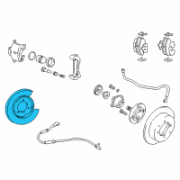 OEM 2004 Kia Optima Rear Brake Backing Plate Assembly Right Diagram - 5825238000