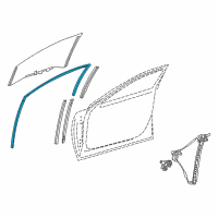 OEM Lexus LS500 Run, Front Door Glass Diagram - 68141-50050