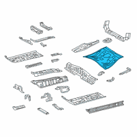 OEM 2021 Lexus UX250h Pan, Center Floor Diagram - 58211-47100