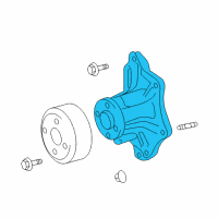 OEM 2009 Pontiac Vibe Engine Coolant Pump Diagram - 19185381