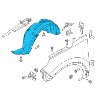 OEM Ford Explorer Fender Liner Diagram - FB5Z-16102-E