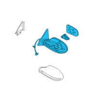 OEM 2002 Nissan Altima Mirror Assembly Diagram - 96301-3Z000