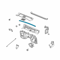 OEM 2005 Jeep Wrangler Seal-Hood To COWL Diagram - 55174640AE