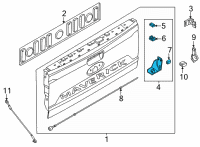 OEM Ford Maverick RETAINER - HINGE Diagram - NZ6Z-60430B12-B