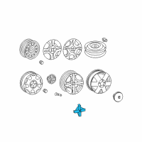 OEM Saturn Wheel Trim CAP *Gray Metal Diagram - 9593671