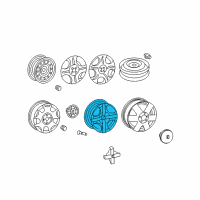 OEM Saturn Wheel, Alloy Diagram - 9595841