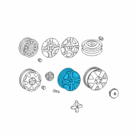OEM 2007 Saturn Ion Wheel, Alloy Diagram - 9595841