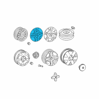 OEM Saturn Wheel Trim Cover ASSEMBLY Diagram - 9593537