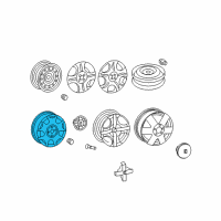 OEM Saturn Wheel, Alloy Diagram - 9595916